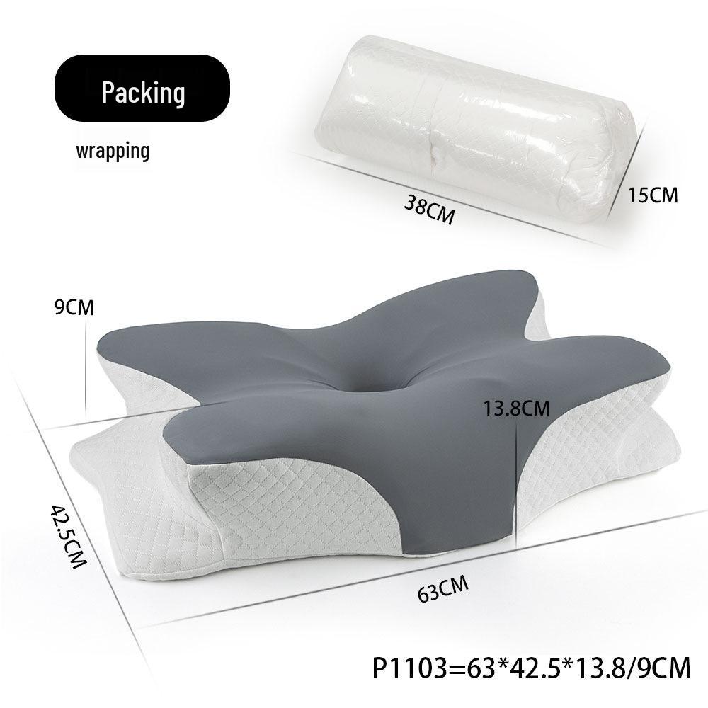 Verdicktes Schmetterling Eis-Seide Memory-Schaum Zervikal Nackenstützkissen Paar
