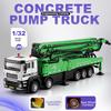 1:32 Concrete Pump Truck Cars Toys Model Alloy Diecast Engineering Vehicle Rubber Tires Pull Back Rubber Tires Birthday Gifts
