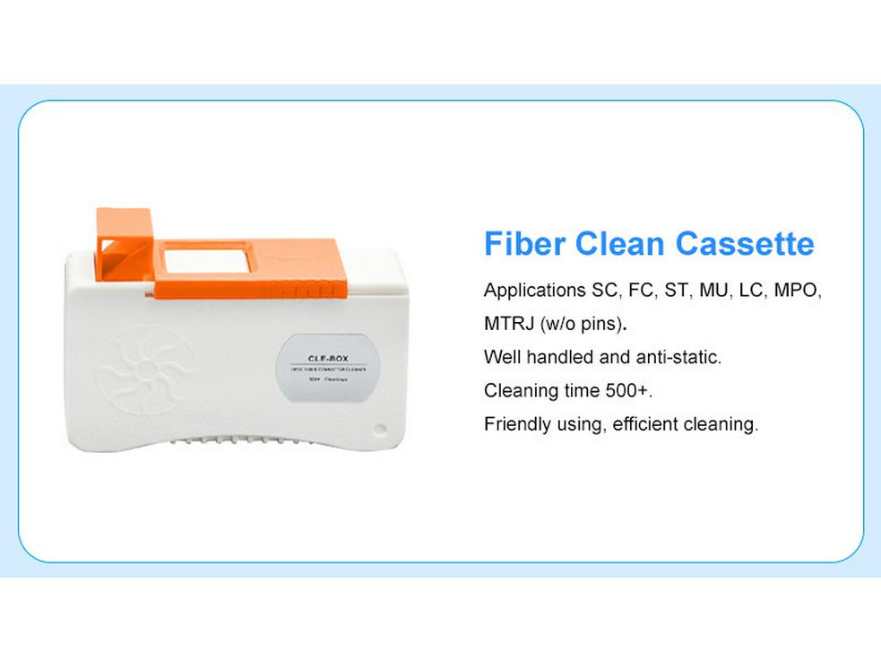Fiber Optic Cleaning Kit: Includes Cassette, Pen Tool, Cotton Swabs, Alcohol Bottle.