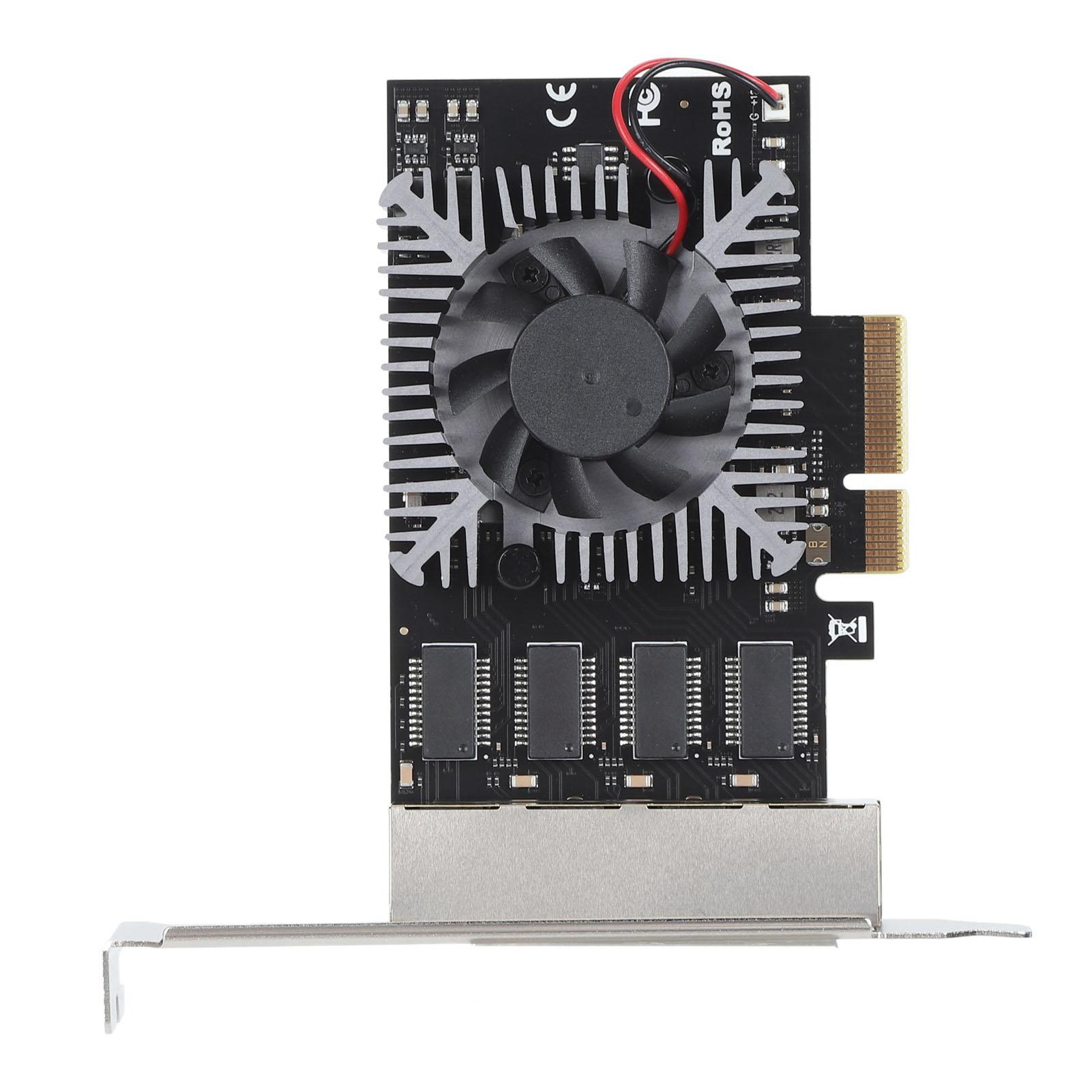 

4-портова мережева карта PCIe 2.5 Гбіт/с RTL8125B Гнучка адаптація Гігабітна мережева карта PCIe Ethernet