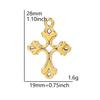5Pcs Crosses Pendant Charms For Jewelry Making Supplies Christ Handmade Necklace Earrings Charm Gold Color Accessories Wholesale