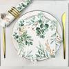 Green Restaurant Hand Towels Elegant Hotel Tableware High Quality Disposable Paper Napkins  Wedding