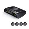 Tire Pressure Monitoring System Solar Power USB Charging TPMS 4 Sensor +Repeater