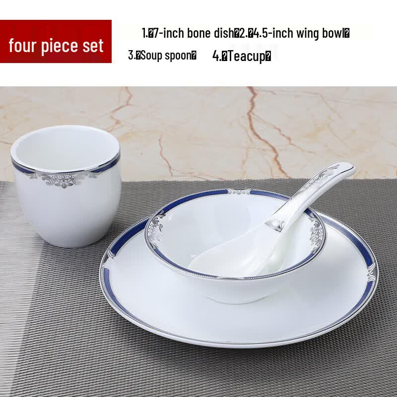 Elegant Ceramic Dinnerware Set with Teacup