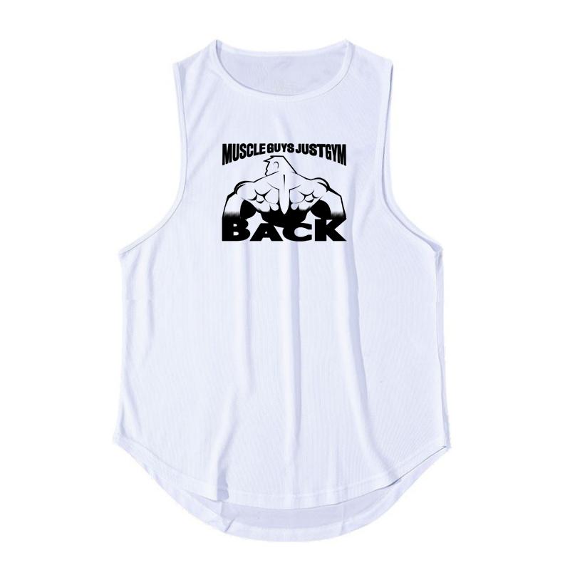 Muscleguys Îmbrăcăminte de gimnastică pentru bărbați Sport Tide Vestă pentru tineret Vară Subțire, cu uscare rapidă, Frumos Baschet, Tricou fără mâneci