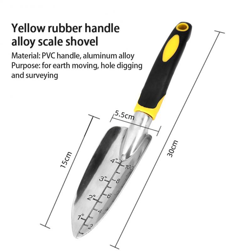 Bahçe Küreği Beş dişli Tırmık Küçük Kürek Çift Amaçlı Çapa Açık Alan Dikim Aksesuarları Siyah Kauçuk Saplı Alet Seti