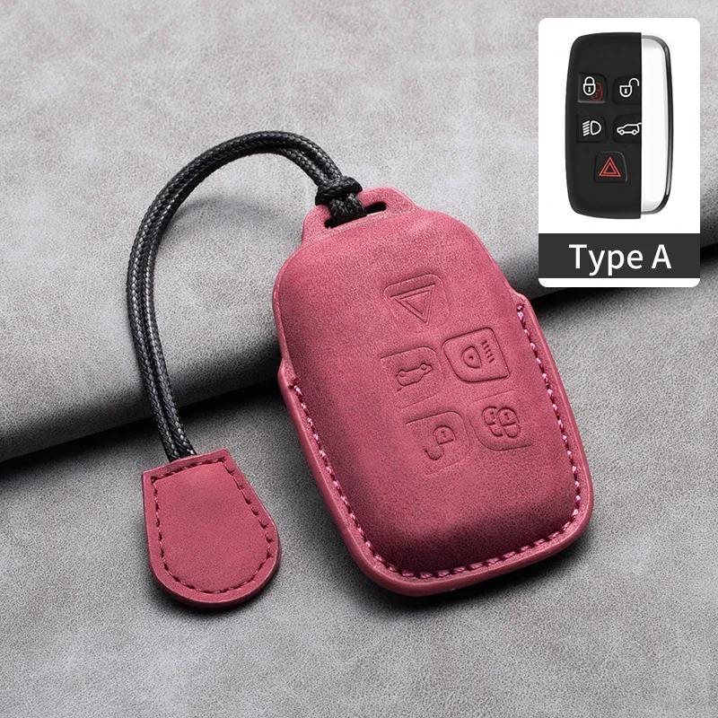 Leather Car Remote Key Case Cover for Land Rover Range Rover Sport Evoque Freelander Velar Discovery for Jaguar XE XJ XF Guitar