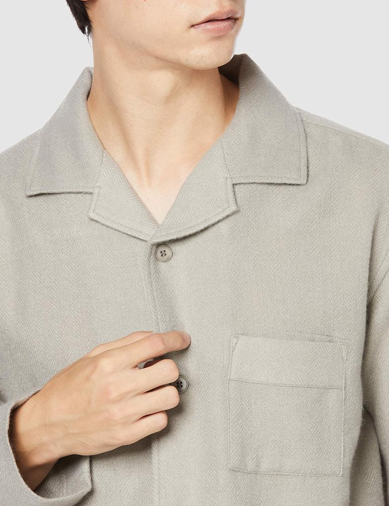 Gelato Pique Homme Herringbone Shirt PMFT205966 GRY L Men's