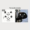 2pcs Cute Cartoon Smiling Face Car Stickers For Motorcycle Truck Rearview Mirror Your