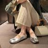 Grape mother pig's trotters shoes spring toe single shoes 2025 spring women's shoes 2025 spring and summer half slippers outer wear