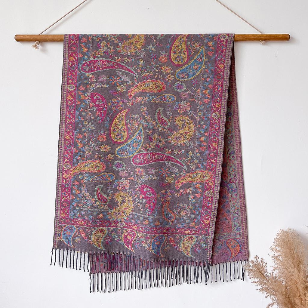 Explosion Imitation Cashmere Scarf Women's Ethnic Style Shawl Cape Thickened Warm Fringed Women's Scarf