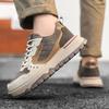Vintage Herren Plateausneaker Frühling Herbst Neue Höhe Erhöhend Bequem Board Schuhe Outdoor Rutschfest Schnürung Freizeit Schuhe