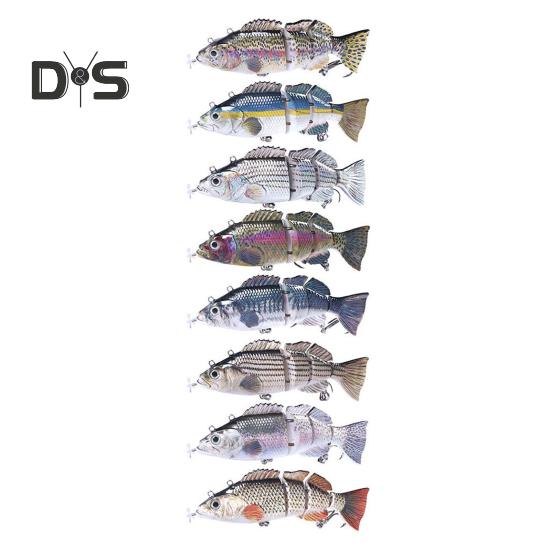 14CM/53G Elektrischer Angelköder mit mehreren Gelenken und Schwimmer, USB-aufladbar, LED-Leucht-Swimbait, Roboter-Kunstköder, Angelzubehör