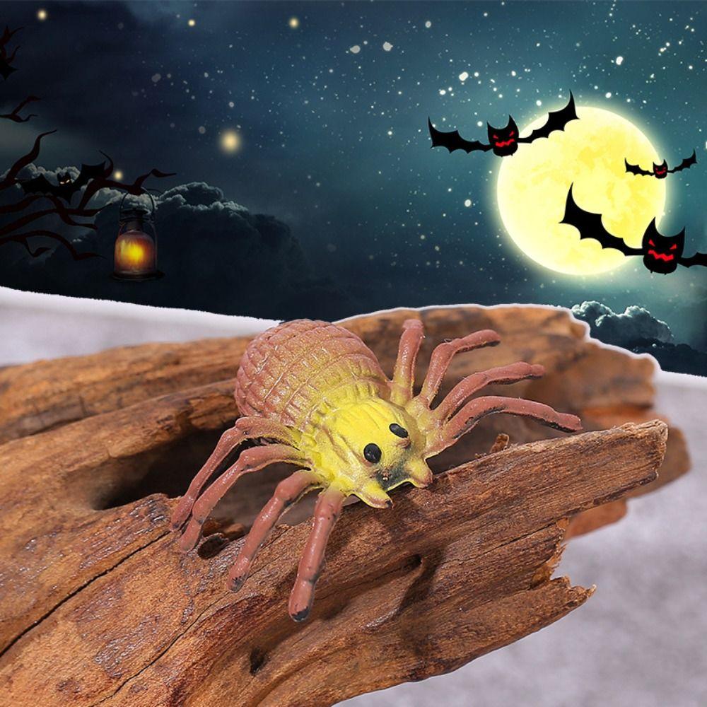 Resin Craft Halloween Spider Bat Figurines Miniatures Pumpkin Ornaments  Garden Outdoor Decor