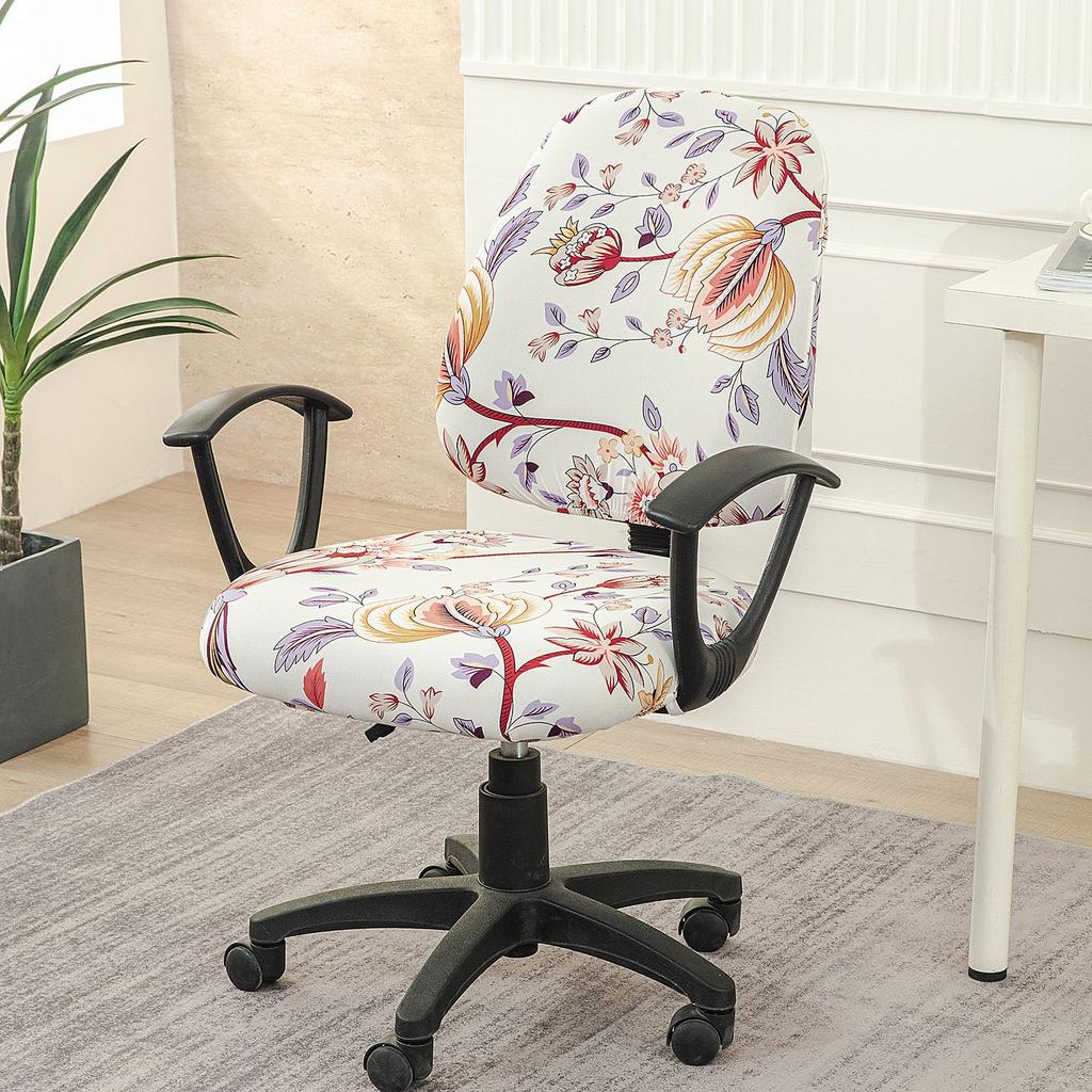 Elastic Split Chair Cover Office Lift Swivel Chair Cover Household Split Computer Chair Cover Non-Slip Seat