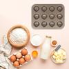 12 Cavity Chestnut Shaped Cake Pan Carbon Steel Non Bakeware for Oven Baking Pastry with Heat Resistant Coating