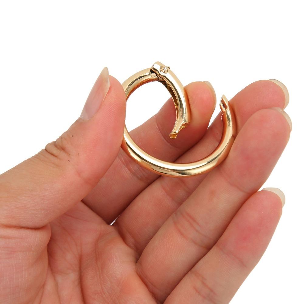 20pcs Silver Spring O Rings Gold Spring Clasps Jewelry Tools Spring Buckles  Shoulder Bag