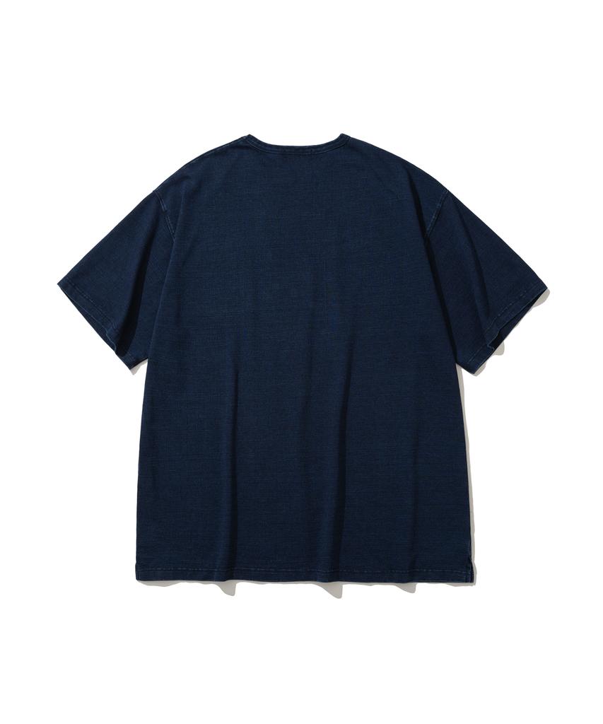ANGLAN Essential Big Half Tee - Indigo