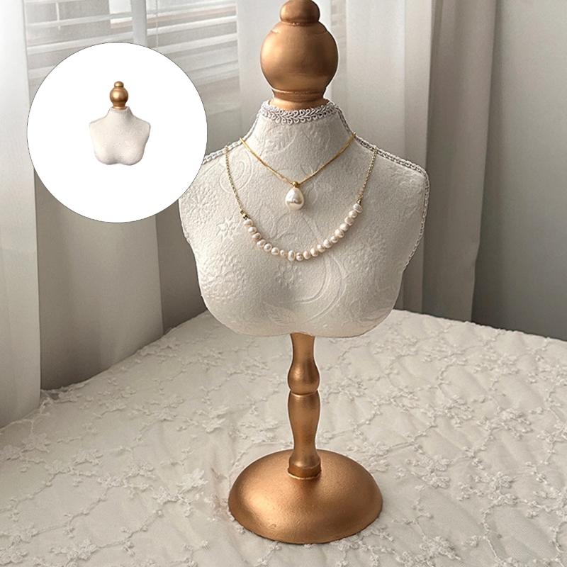 Velvety Jewelry Necklace Display Stand Dustproof Surfaces Secure Base For Necklace Storage And Exhibition