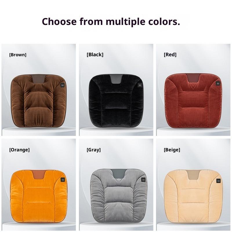 Graphene Car Heating Seat Cushion Winter Plush Car Seat Cushion Office Warm Seat Electric Heating Car Decoration