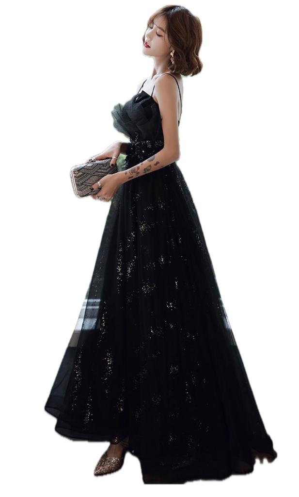 Party Evening Piano Recital Main Long [EightSTAR Dress] Dress, Dress, Dress, Black, Adult, After-Party Dress, Bride, Role, Dress, Concert, Sleeveless,