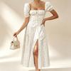 European and American Women's Clothing 2026 Summer New Small Fresh Floral Slim Split Fork European and American Suspender Dress Women