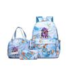 KPOP Oxford Cloth 3 Piece Set School Backpack with Lunch Bag and Pencil Case for Kids