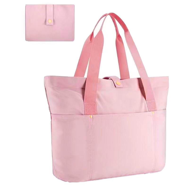 Foldable handbag Large capacity simple shoulder bag Large bag can be folded into a portable small bag