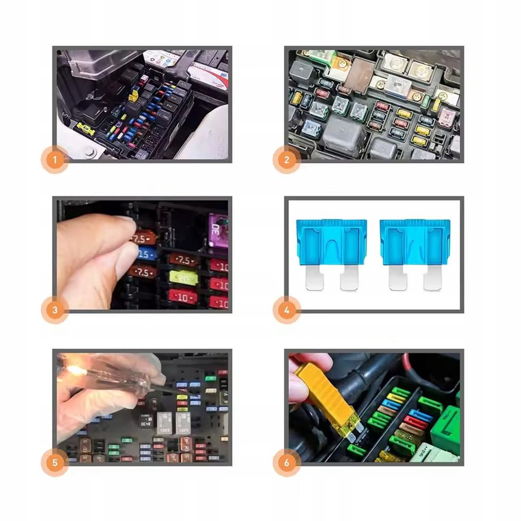 Rosfix AutoFuse ProMix 240 – Satz MINI und STANDARD Sicherungen | 240 Stück. | 5A–30A | Bunt | Organizer + 2x Kabelbinder