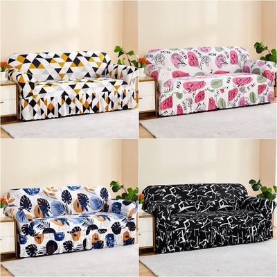 Capa de sofá para sala de estar, capa elástica floral para saia de sofá, elastano, formato L, capa para poltrona, casa