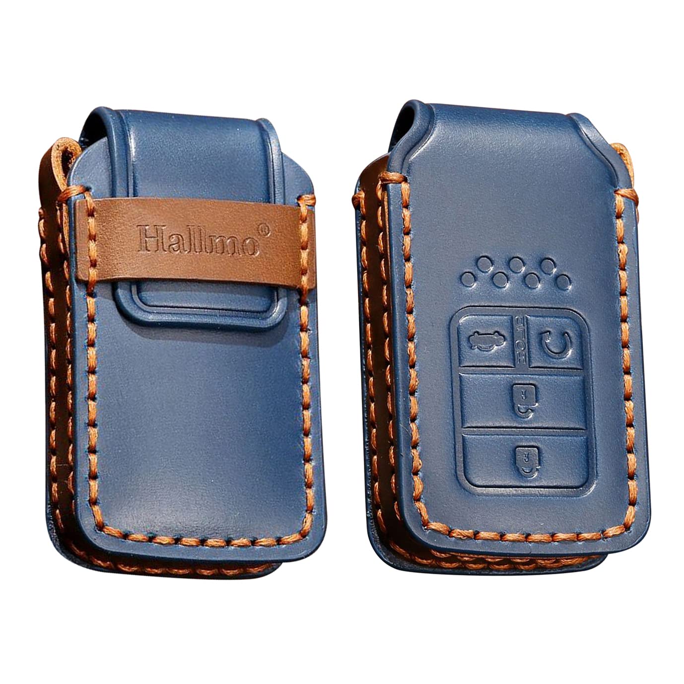 

[ontto] Honda Smart Key Case Key Cover Stylish Luxury Key Holder for Honda Fit 4 Buttons - A синий