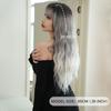 New Ladies Wig Simulation Wig 65cm Hair Gray Wig Big Wave Wig Full Headgear Rose Hair Net Headdress Beauty Decoration Wig