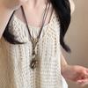 Bohemian Butterfly Camera Pendant Necklace Retro Ethnic Sweater Chain Personality Premium Sense Items