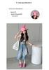 Summer 2026 Cartoon Graffiti Girls' Wide-Leg Jeans - Medium & Large Sizes, Thin Seven-Quarter Length