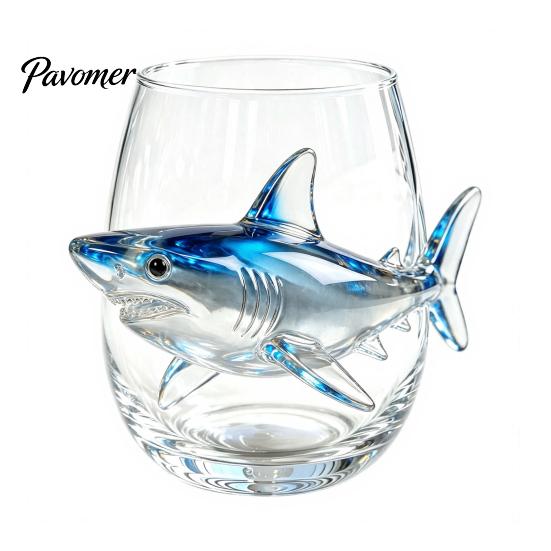 Unique Sea Creature Drinkware Octopus Stemless Wine Glass, 3D Marine Animal Printed Bar Shape Cocktail Cup Borosilicate Glassware, for Cocktails