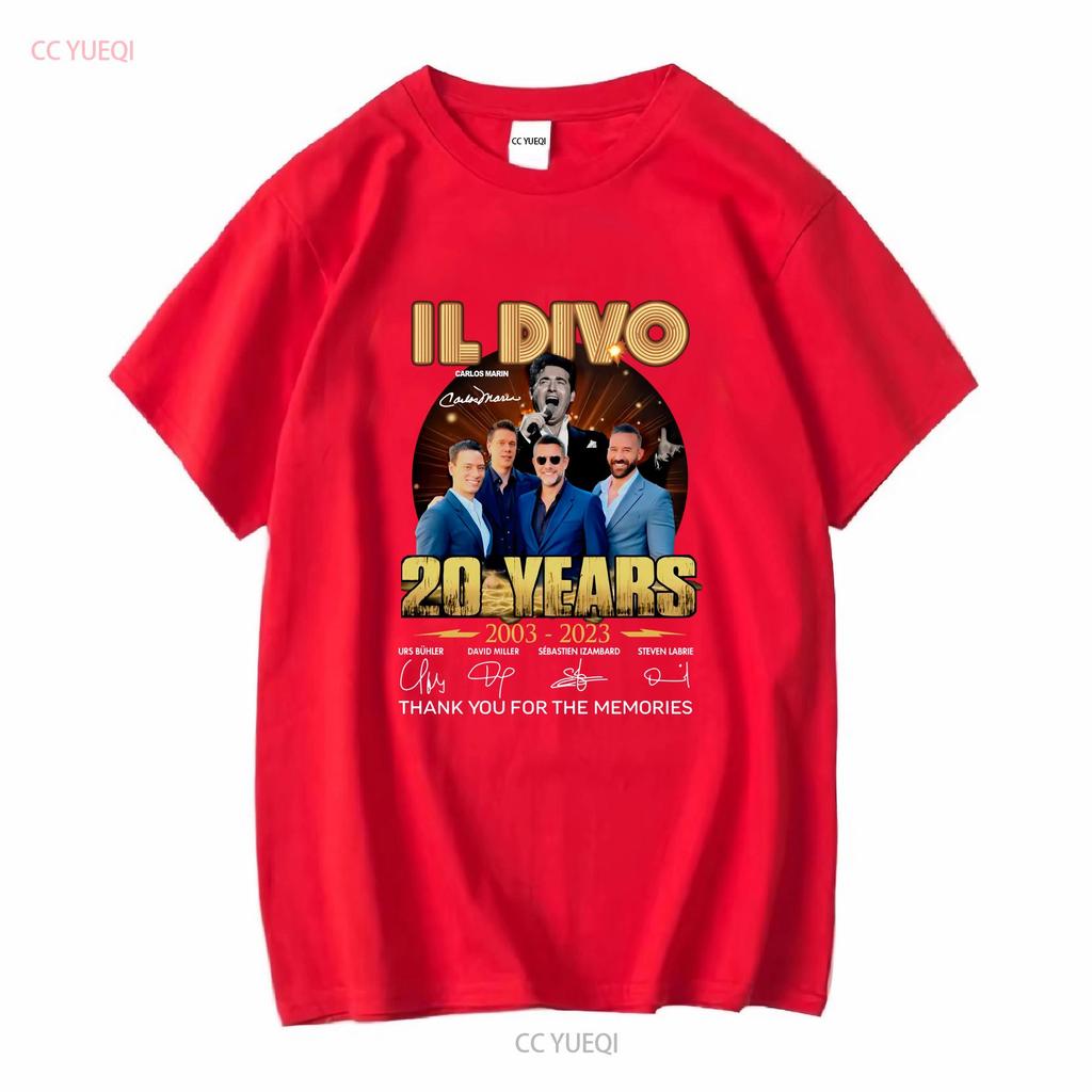 Il Divo 20 Years Thank You For The Memories T Shirt Full Size S 5XL vintage Washed Comfortable Stretched streetwear Versatile