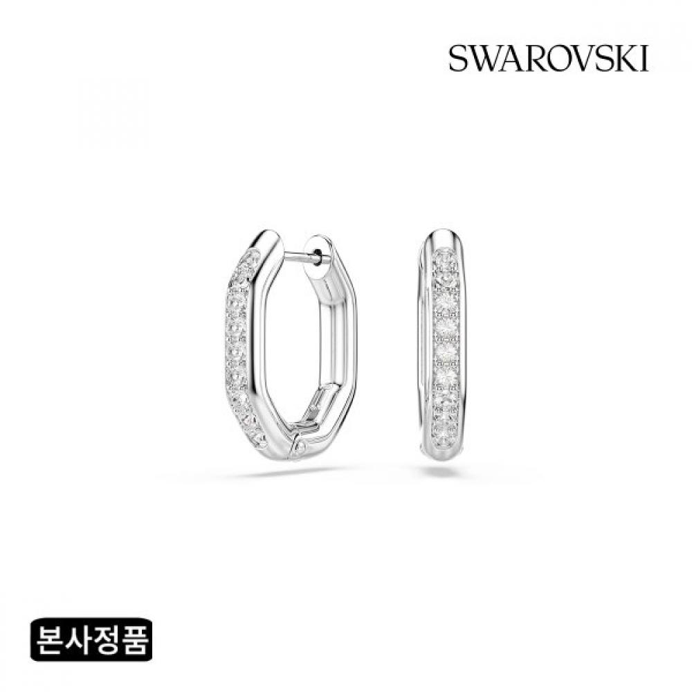 Swarovski Rhodium Hoop Earrings 5724585