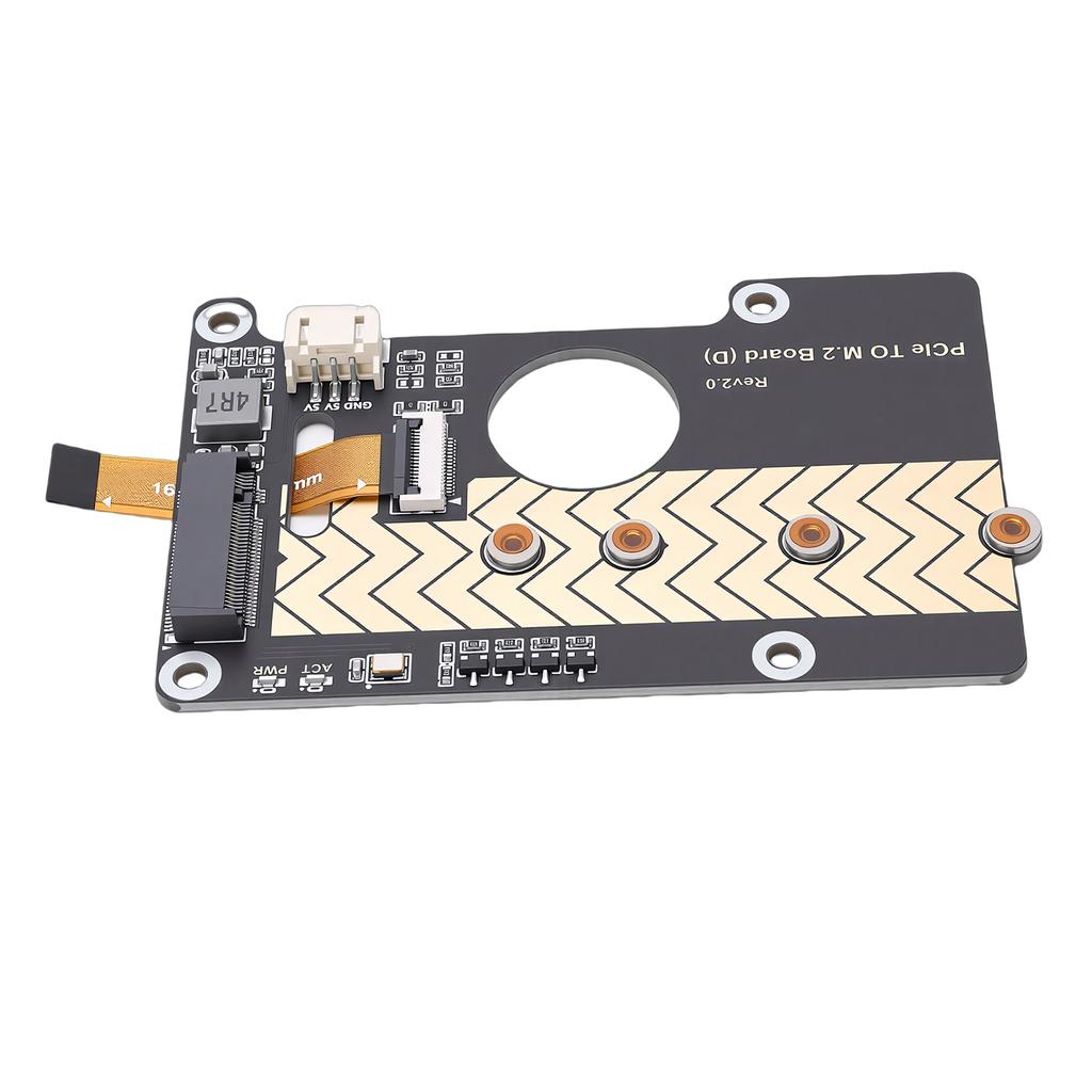 PCIe to M.2 Adapter Support for RasPi 5 8Gbps Transfer 16 PIN PCI Express Interface Expansion Board