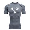 Men's Sports T-shirt Training Fitness Quick-Dry  Compression Workout  Gym Athletic Tees Gym Jogging Sportswear Training Elastic Breathable Slim Fit