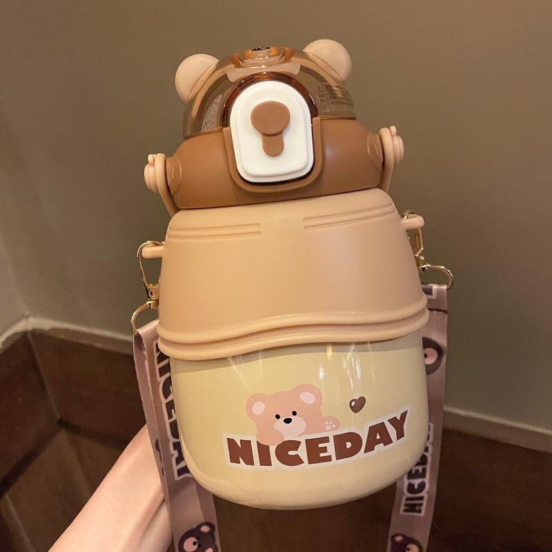 Large Capacity Multi-function Thermos Cup 1000ml Vacuum Flasks Portable Stainless Steel Thermos Cup Water Bottle Travel Tea Mug Office Thermos Cup