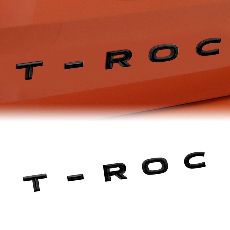 Auto-Styling 3D ABS-Kunststoff TROC T-ROC Logo Auto Seitenkotflügel Heckklappe Emblem Abzeichen Aufkleber Dekoration Auto Zubehör