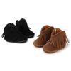 Warm Velvet Baby Boots with Soft Rubber Soles and Non-Slip Tassels