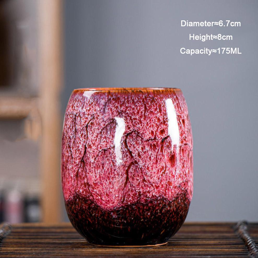 170ml, Kiln change ceramic tea cup, Kung Fu tea set, Large Tianmu glaze cup, Tea ceremony accessories, home tearoom egg cup