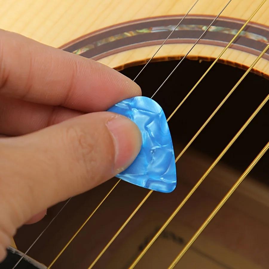 6/12/30/50pcs Boxed 0.46mm Guitar Picks - ABS Plastic, Assorted Colors & Designs for Guitar Ukulele Bass, Acoustic/Electric JXB