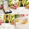 Set of 2 Silver Gold Polish & Brass Champange Wine Glass with Blue Box, Best for Parties, Diwali Gift Set of 2