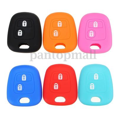2 Button Key Fob Silicone Cover Case For Peugeot 307 107 207 405 Citroen C3 C5Si