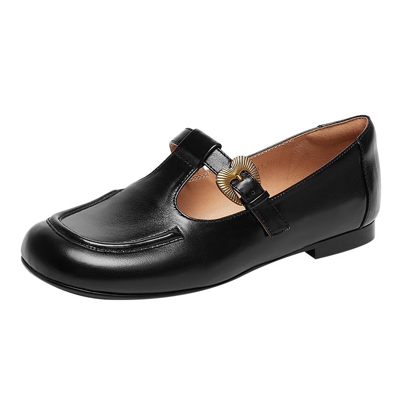 French Style Heart Buckle Mary Jane Shoes 38