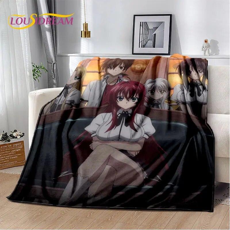 Anime High School D×D Sexy Girl Soft Plush Blanket,Flannel Blanket Throw Blanket for Living Room Bedroom Bed Sofa Picnic Cover