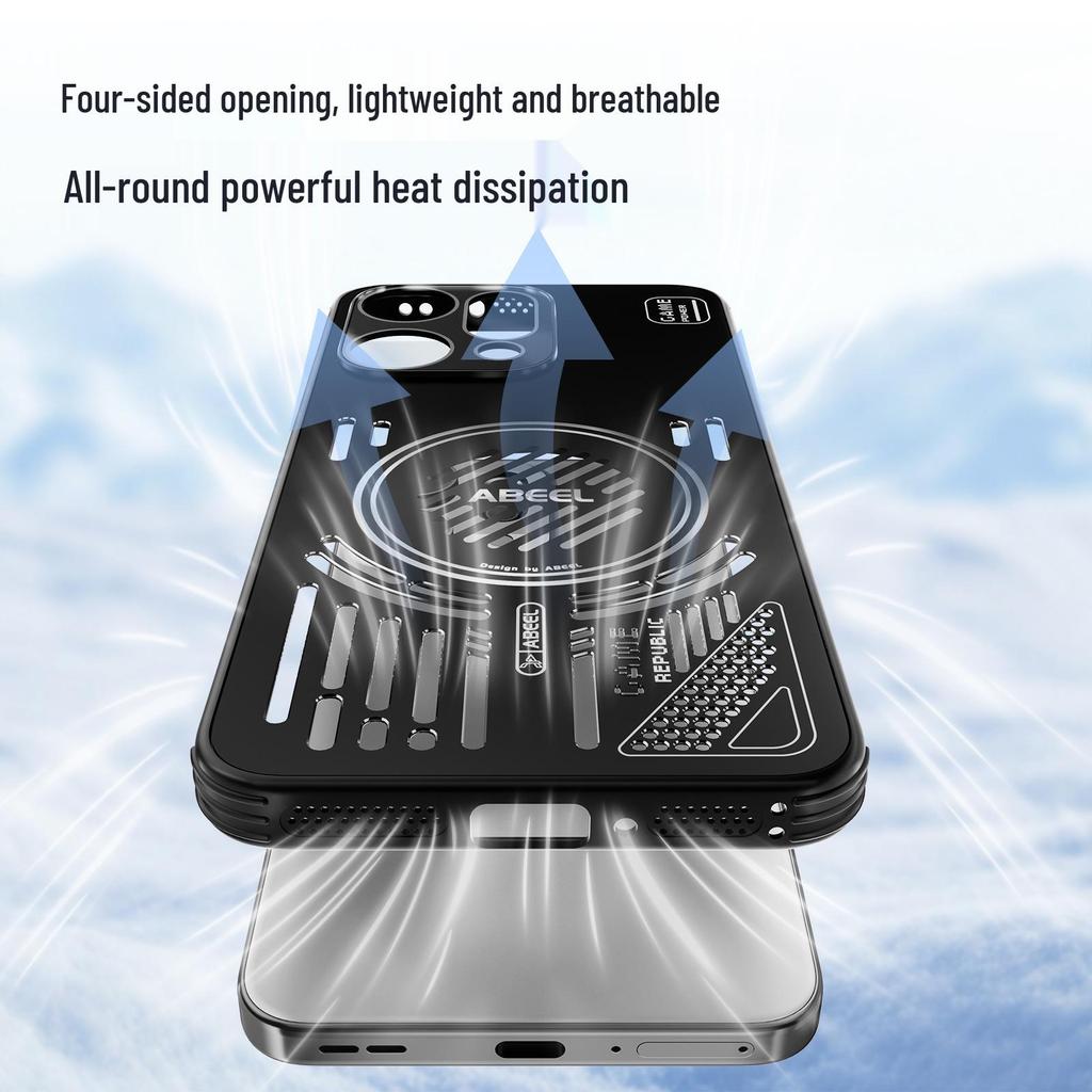 OPPO Reno14 Pro Ice Aluminum Magnetic Protective Phone Case with Heat Dissipation and Drop-Proof Design