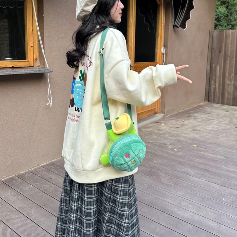 Animals Turtle Plush Backpack Plush Doll Cartoon Plush Schoolbag Turtle Doll Shoulder Bag  Girls